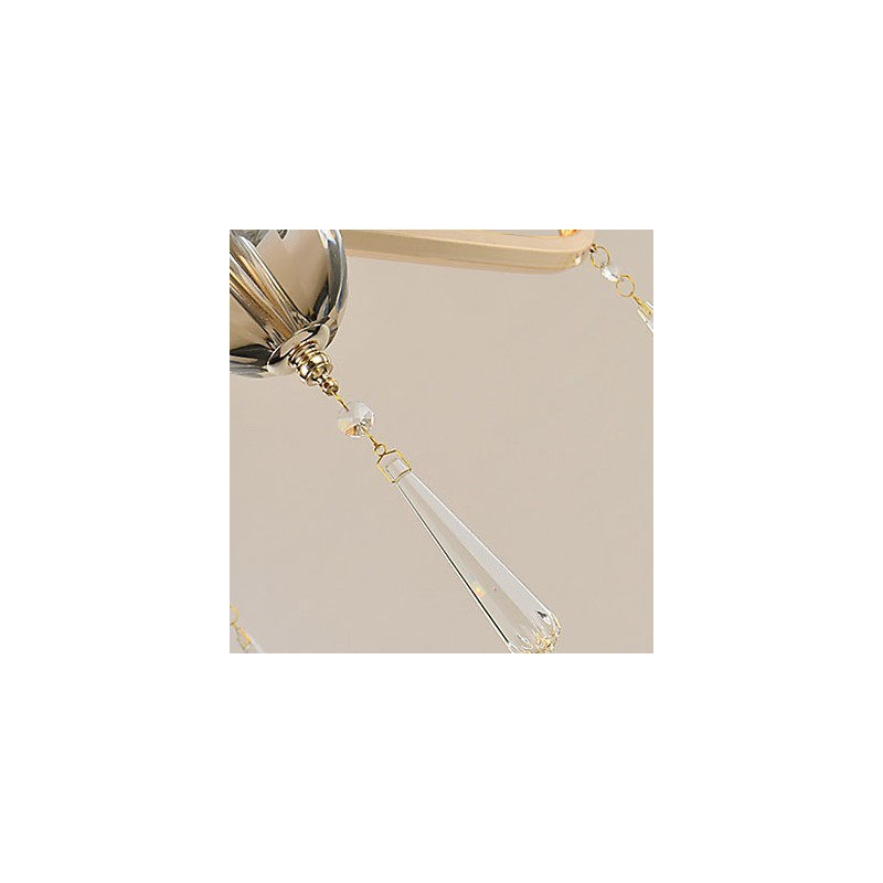 Modern Contemporary Electroplated Feature for Crystal Metal Chandelier