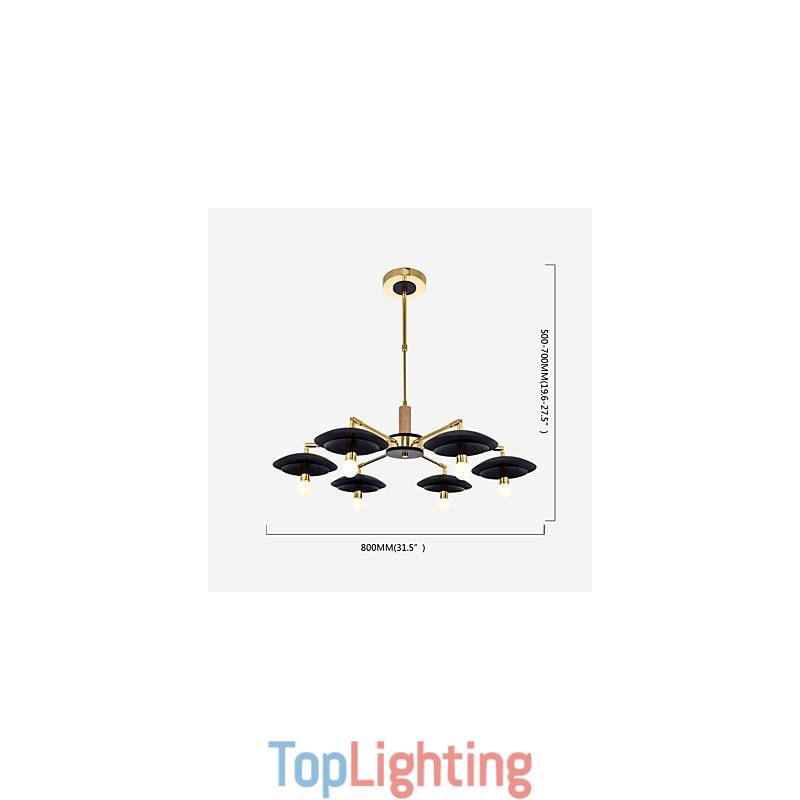 6 Light Personalized Chandelier