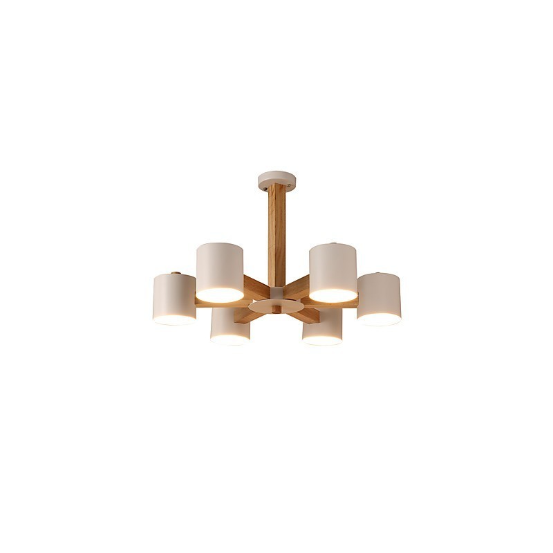 6 Lights Chandelier Modern Contemporary Traditional Classic Vintage Country Wood Feature for Wood