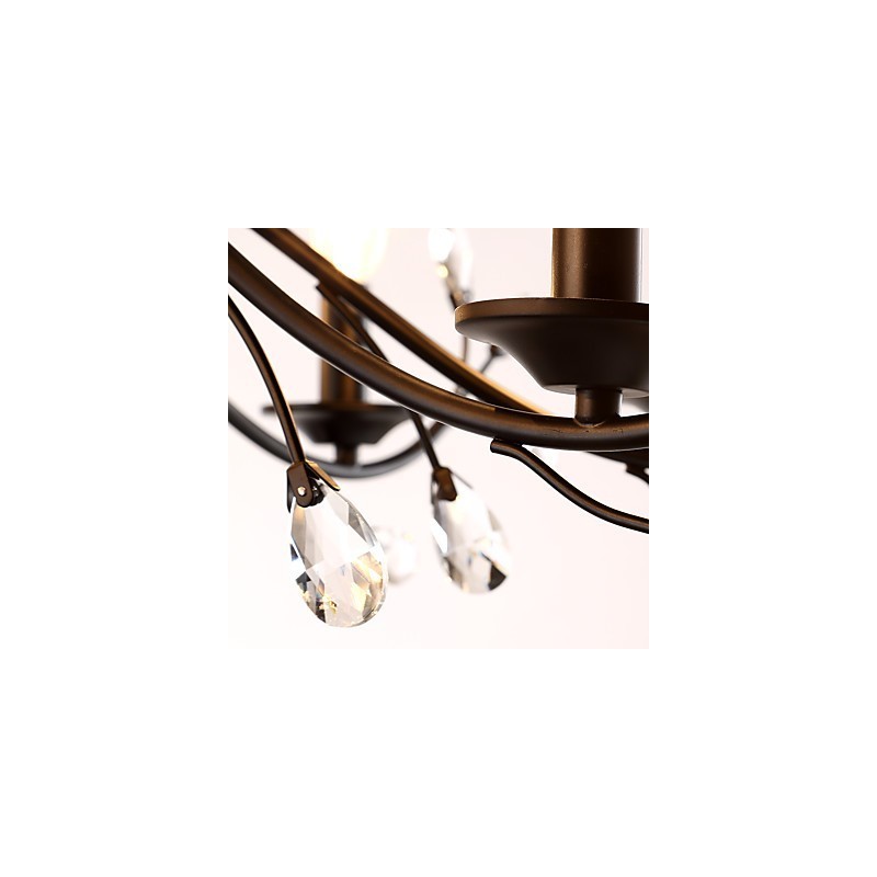 12 Lights Crystal Chandelier Modern Contemporary Traditional Classic Vintage Retro Country Painting Feature
