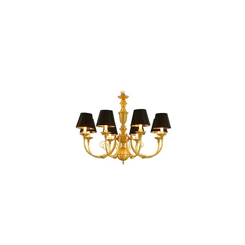 Chandelier Traditional Classic Country Brass Feature for Mini Style Metal 8 Bulbs