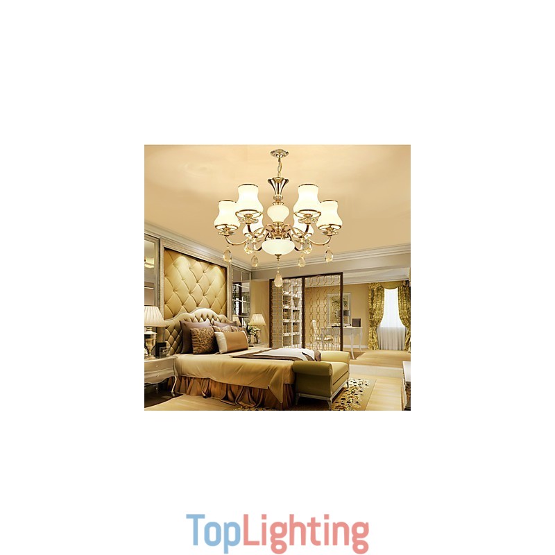 Chandelier Modern Contemporary Electroplated Feature for Crystal Metal