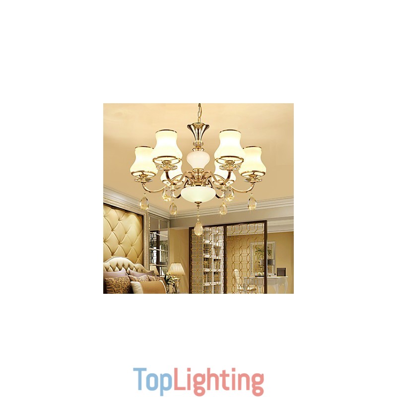 Chandelier Modern Contemporary Electroplated Feature for Crystal Metal