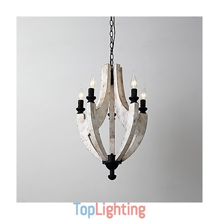 Vintage Painting Feature Mini Style Wood Bamboo Chandelier Lamp the Decorate Pendant Lamp Vintage Painting Feature Mini Style Wood Bamboo Chandelier Lamp the Decorate Pendant Lamp