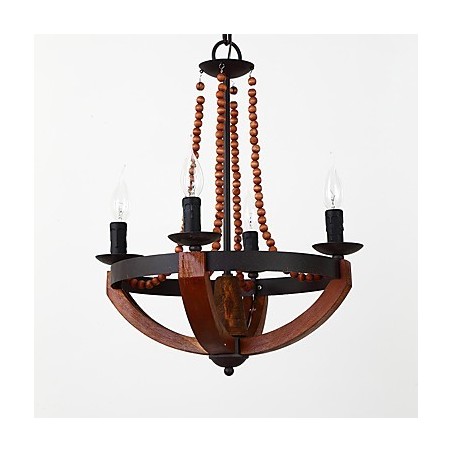 Four Light Vintage Painting Feature Mini Style Wood Bamboo Chandelier Lamp the Decorate Pendant Lamp Four Light Vintage Painting Feature Mini Style Wood Bamboo Chandelier Lamp the Decorate Pendant Lamp