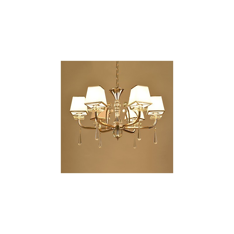 Chandelier Modern Contemporary Electroplated Feature for Crystal Metal