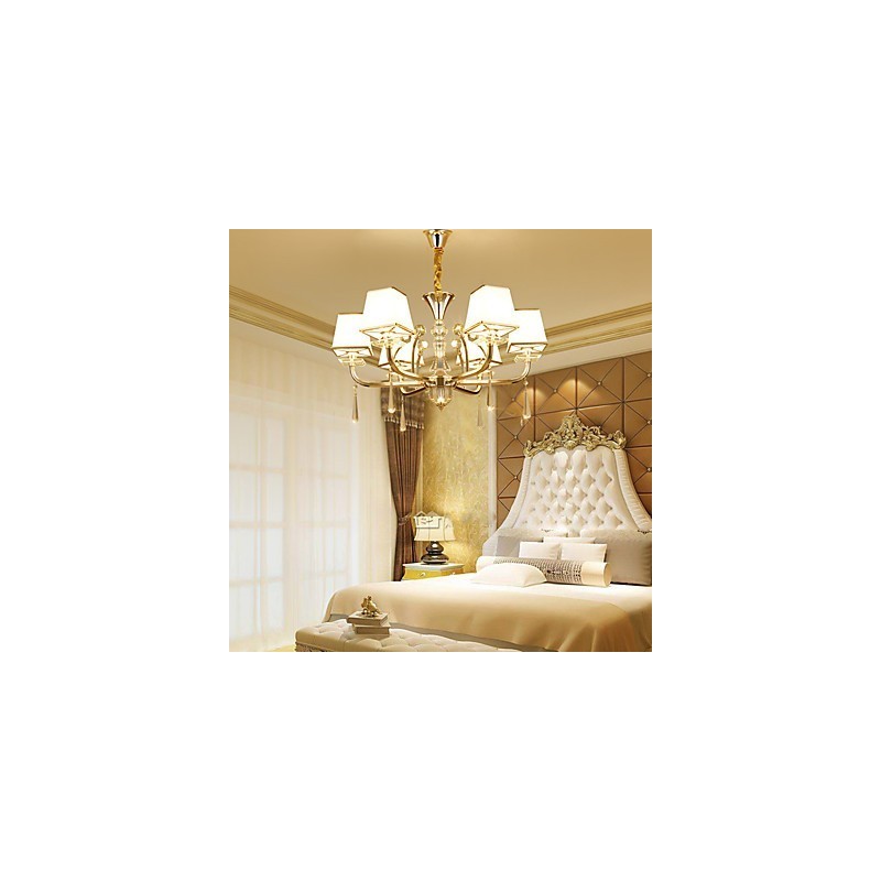 Chandelier Modern Contemporary Electroplated Feature for Crystal Metal