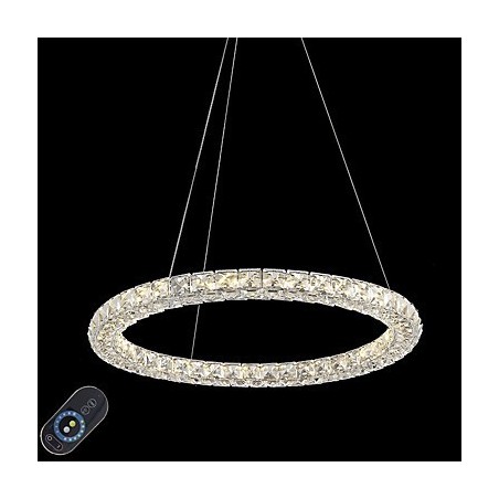 Modern Ring Crystal Ceiling Pendant Light Crystal Chandelier Light Indoor Lighting Lamps Fixtures Dimmable with Remote Control Modern Ring Crystal Ceiling Pendant Light Crystal Chandelier Light Indoor Lighting Lamps Fixtures Dimmable with Remote Control