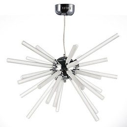 Globe Chrome Feature for Crystal Metal Chandelier