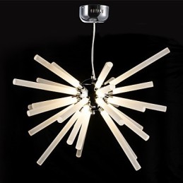 Globe Chrome Feature for Crystal Metal Chandelier