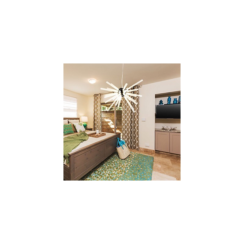 Globe Chrome Feature for Crystal Metal Chandelier