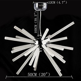 Globe Chrome Feature for Crystal Metal Chandelier