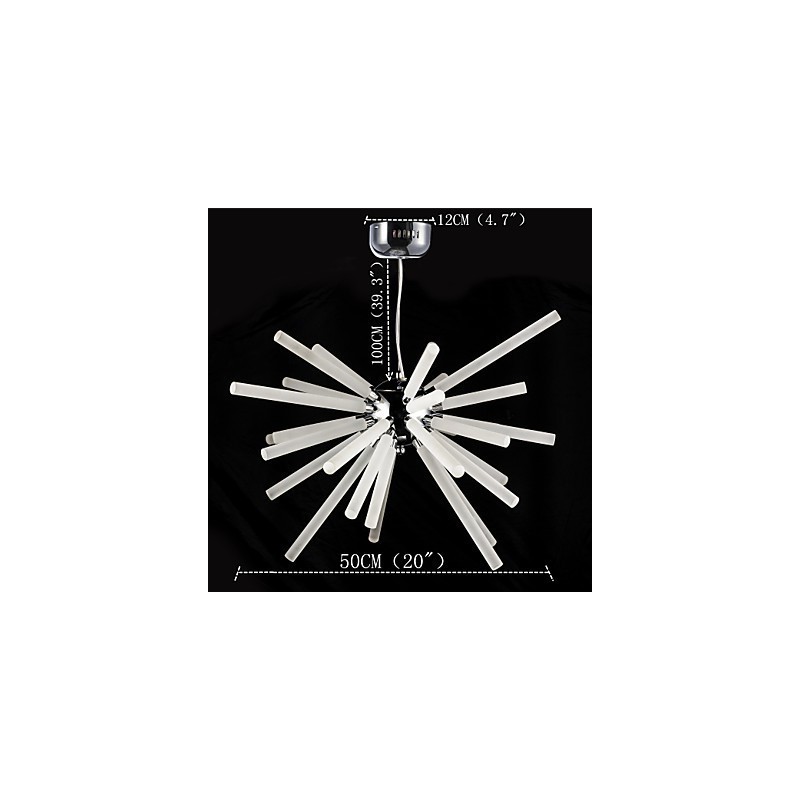 Globe Chrome Feature for Crystal Metal Chandelier