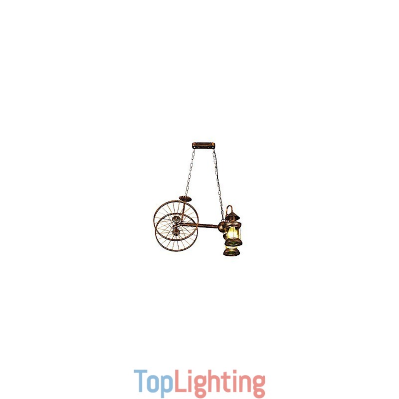 Rustic Lodge Vintage Retro Country Globe Painting Feature for Mini Style Designers Metal Chandelier