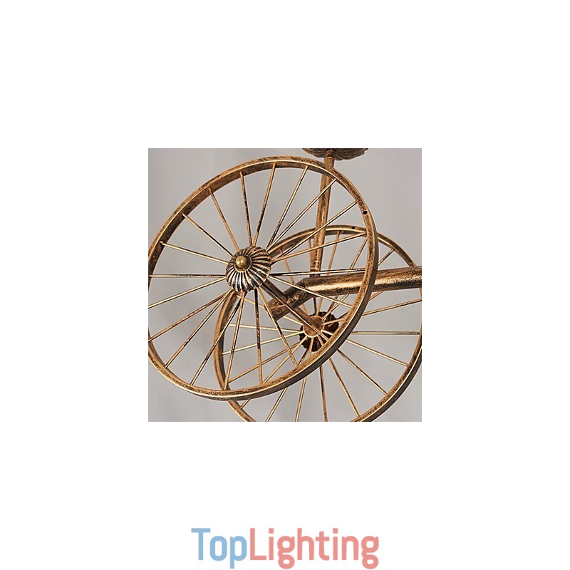 Rustic Lodge Vintage Retro Country Globe Painting Feature for Mini Style Designers Metal Chandelier