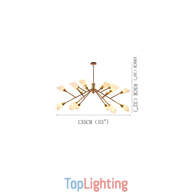 Nordic Simple Atmospheric Pastoral Chandelier Creative Lobby Chandelier Lamp