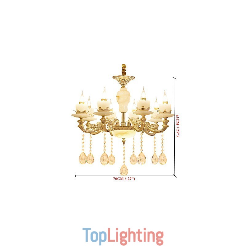 European Style Atmosphere Zinc Alloy Crystal Home Chandelier
