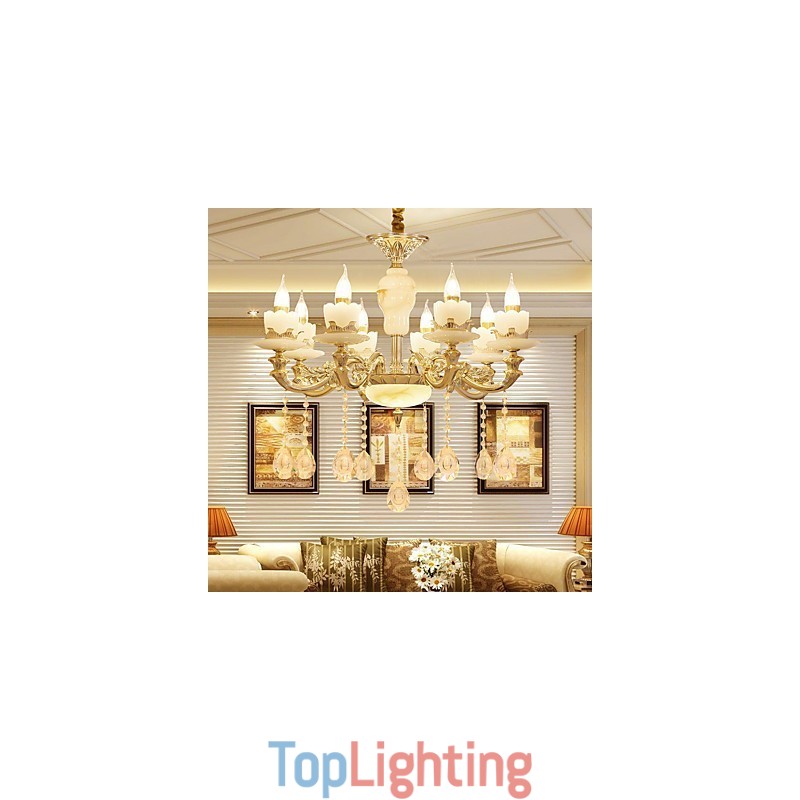 European Style Atmosphere Zinc Alloy Crystal Home Chandelier