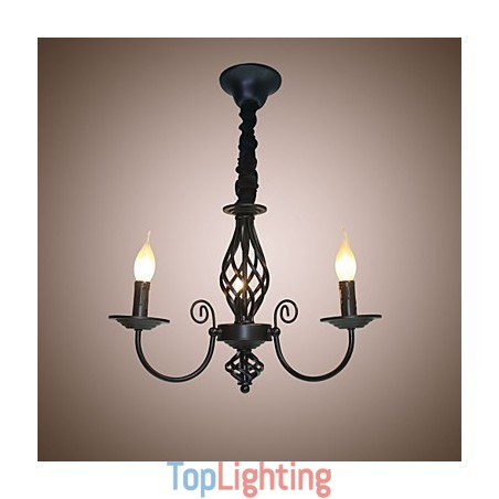 European Style Chandelier 3 Lights Chandelier Simple Lights Creative Iron Candles Lamps European Style Chandelier 3 Lights Chandelier Simple Lights Creative Iron Candles Lamps
