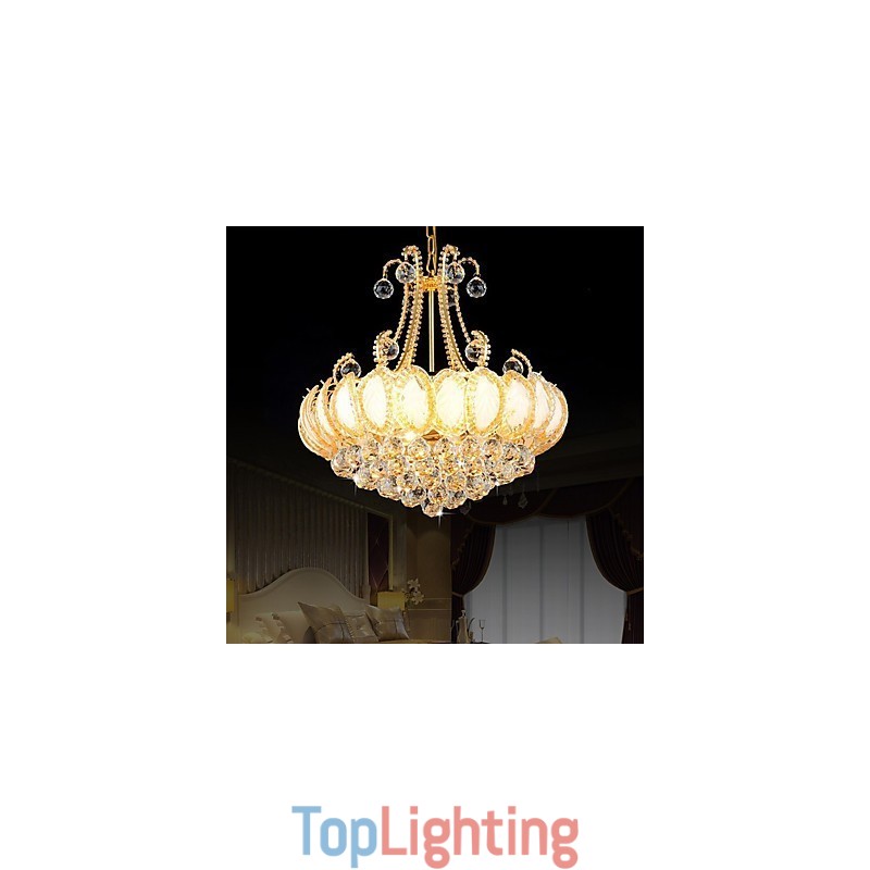 Modern Luxury Chandelier Crystal Pendant Light Diameter 50CM Contains 8 Bulbs