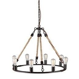 Vintage Mini Style Painting Metal Chandelier