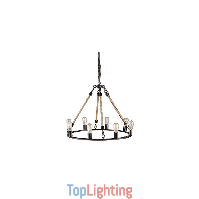 Vintage Mini Style Painting Metal Chandelier