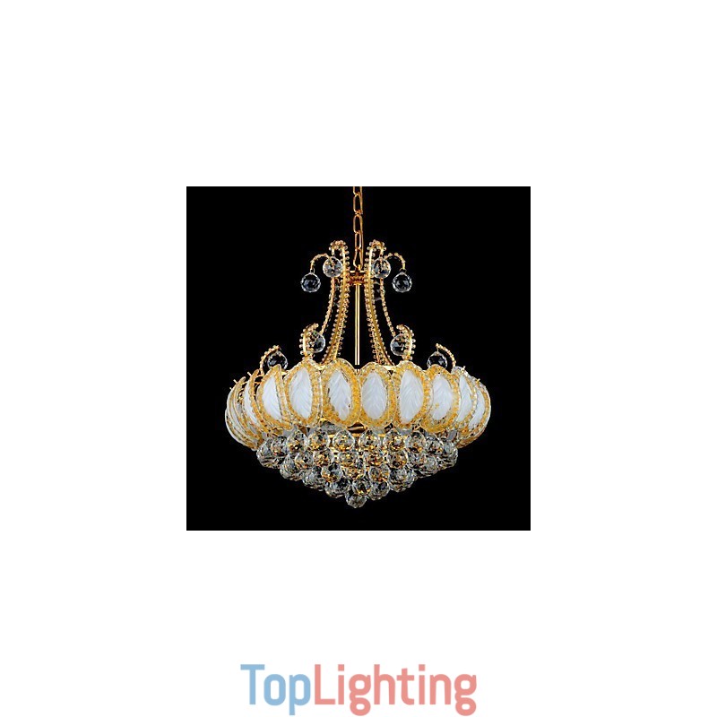 Modern Luxury Chandelier Crystal Pendant Light Diameter 50CM Contains 8 Bulbs