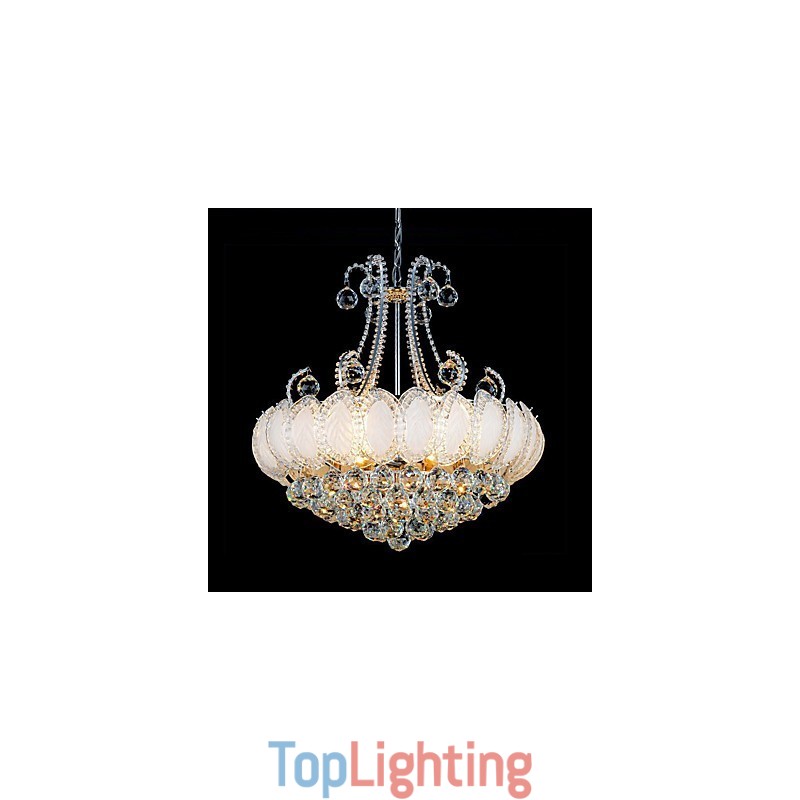 Modern Luxury Chandelier Crystal Pendant Light Diameter 50CM Contains 8 Bulbs