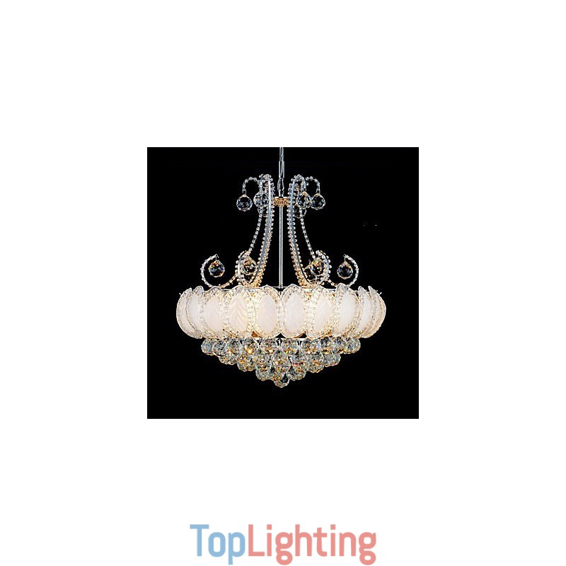Modern Luxury Chandelier Crystal Pendant Light Diameter 50CM Contains 8 Bulbs