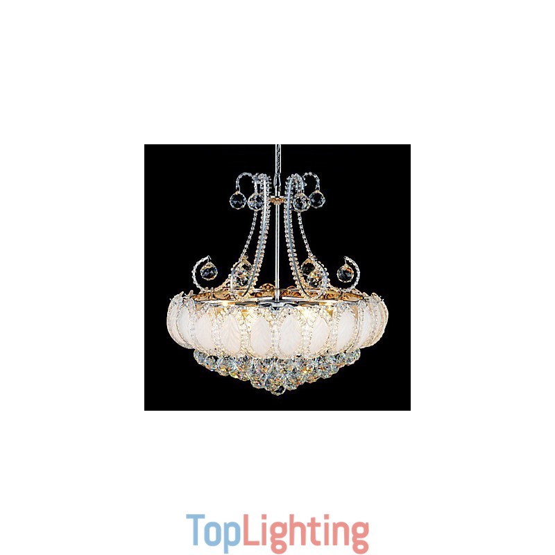Modern Luxury Chandelier Crystal Pendant Light Diameter 50CM Contains 8 Bulbs