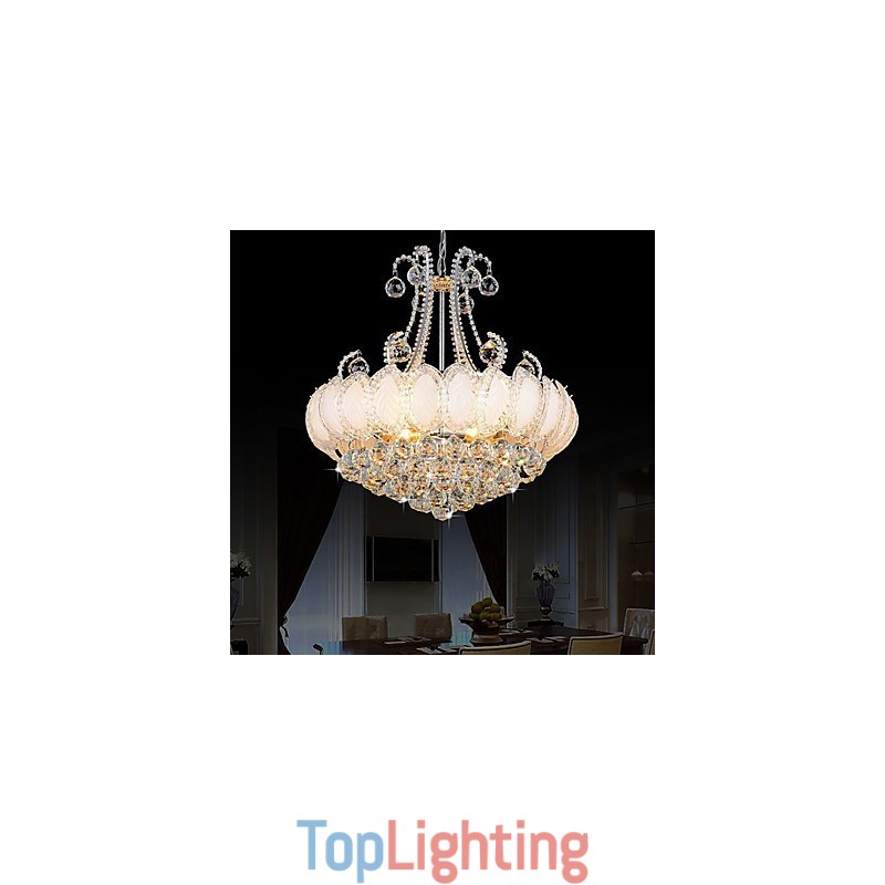 Modern Luxury Chandelier Crystal Pendant Light Diameter 50CM Contains 8 Bulbs