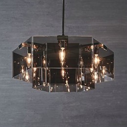 Rustic Lodge Painting Feature for Designers Metal Indoor 6 Bulbs Chandelier