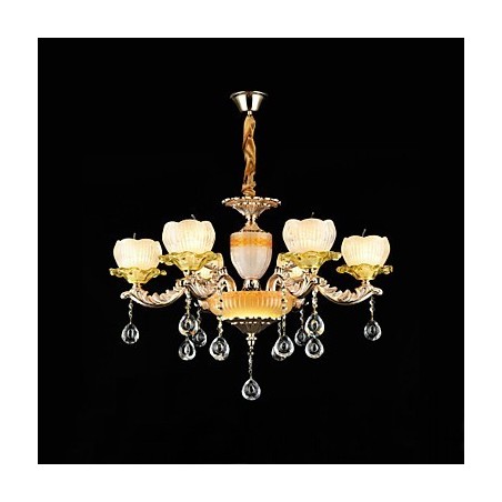 Traditional Classic Zinc Alloy Feature for Crystal Mini Style Metal 6 Bulbs Chandelier Traditional Classic Zinc Alloy Feature for Crystal Mini Style Metal 6 Bulbs Chandelier