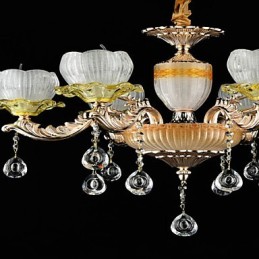 Traditional Classic Zinc Alloy Feature for Crystal Mini Style Metal 6 Bulbs Chandelier