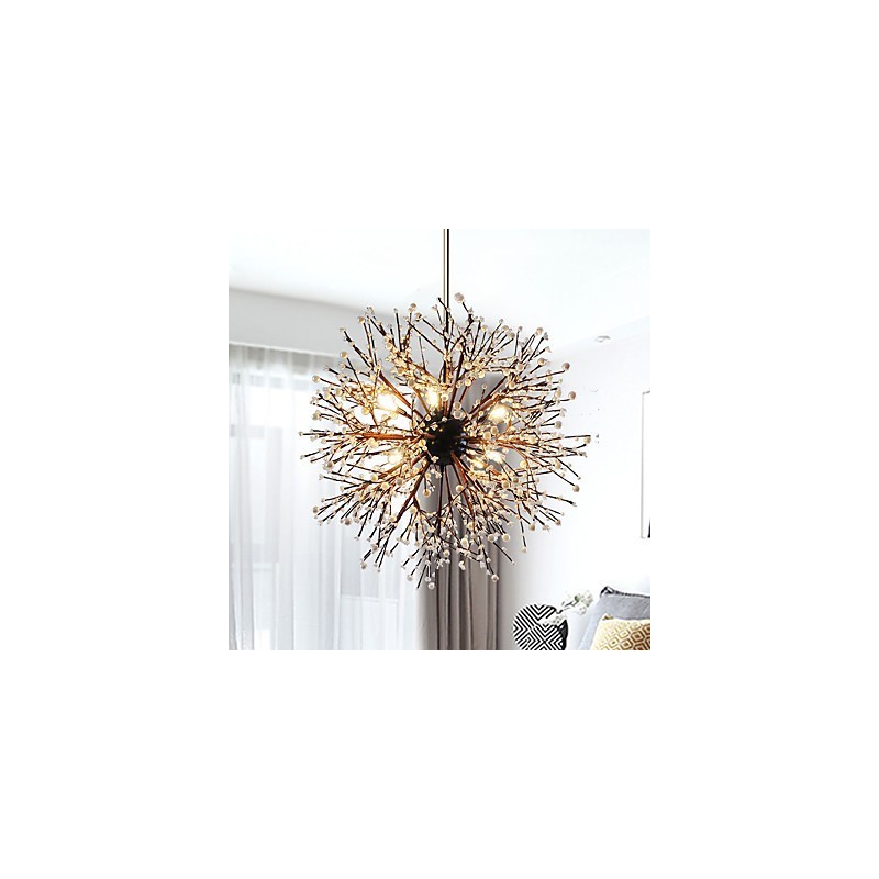 Modern Chandelier Firework Vintage Wrought Iron With 8 Lights Chandelier Island Pendant Lighting Ceiling Light