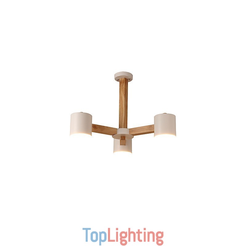 3 Lights Chandelier Modern Contemporary Traditional Classic Vintage Country Wood Feature for Wood