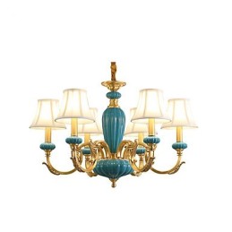 All Copper Chandelier Jade Decorative Chandelier