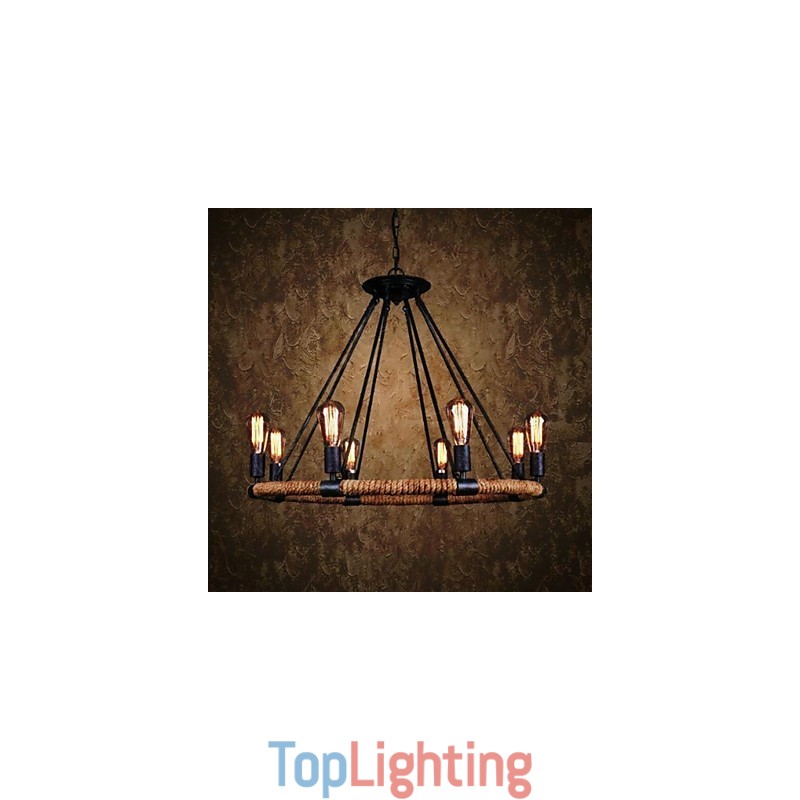 Traditional Classic Rustic Lodge Vintage Retro Country Painting Metal Pendant Light