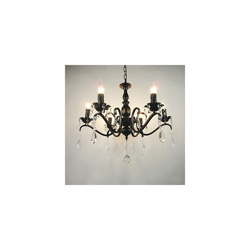 Chandelier Simple Crystal Iron Candle Lights Decoration Lamps Lighting