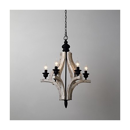 Vintage Painting Feature Mini Style Wood Bamboo Chandelier Lamp the Decorate Pendant Lamp Vintage Painting Feature Mini Style Wood Bamboo Chandelier Lamp the Decorate Pendant Lamp