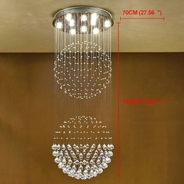Crystal Ceiling Pendant Light Indoor Chandelier Home Hanging Lighting Lamps Fixtures