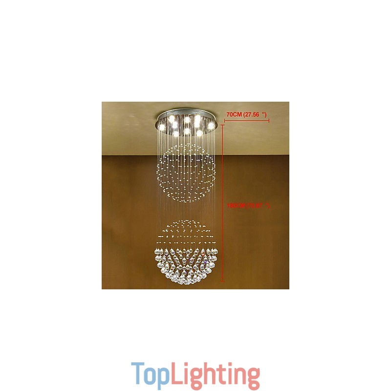 Crystal Ceiling Pendant Light Indoor Chandelier Home Hanging Lighting Lamps Fixtures