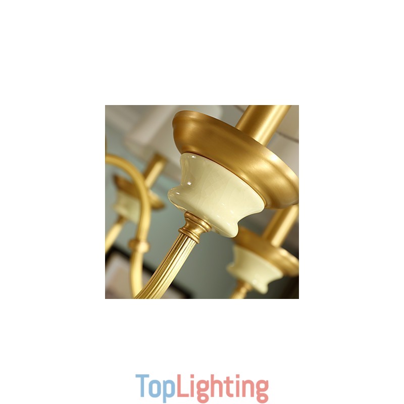 All Copper Chandelier Jade Decorative Chandelier