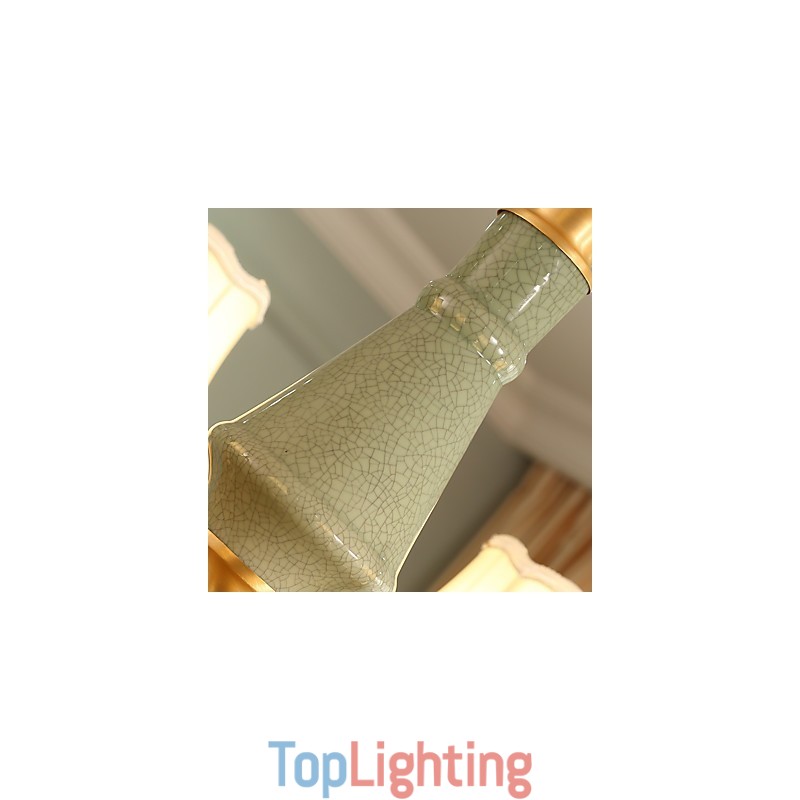 All Copper Chandelier Jade Decorative Chandelier