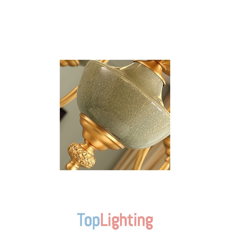 All Copper Chandelier Jade Decorative Chandelier