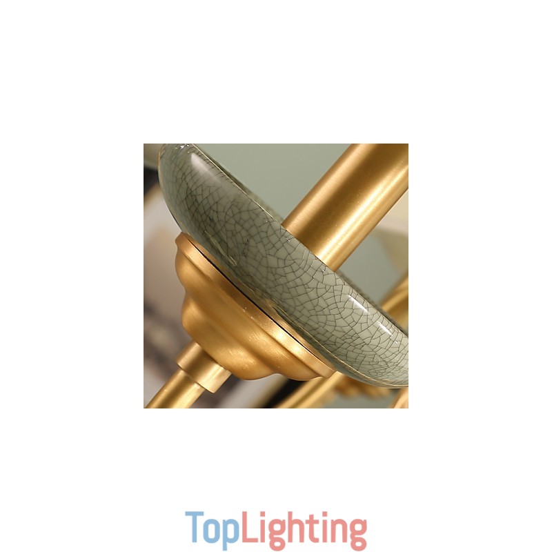 All Copper Chandelier Jade Decorative Chandelier
