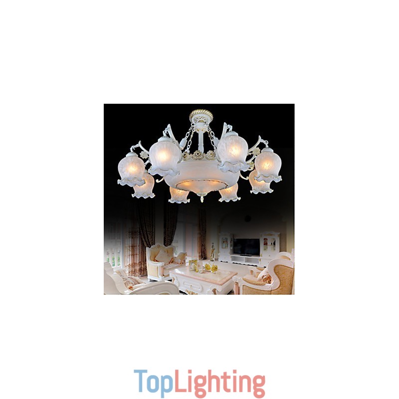 Chandelier White European Retro Classic