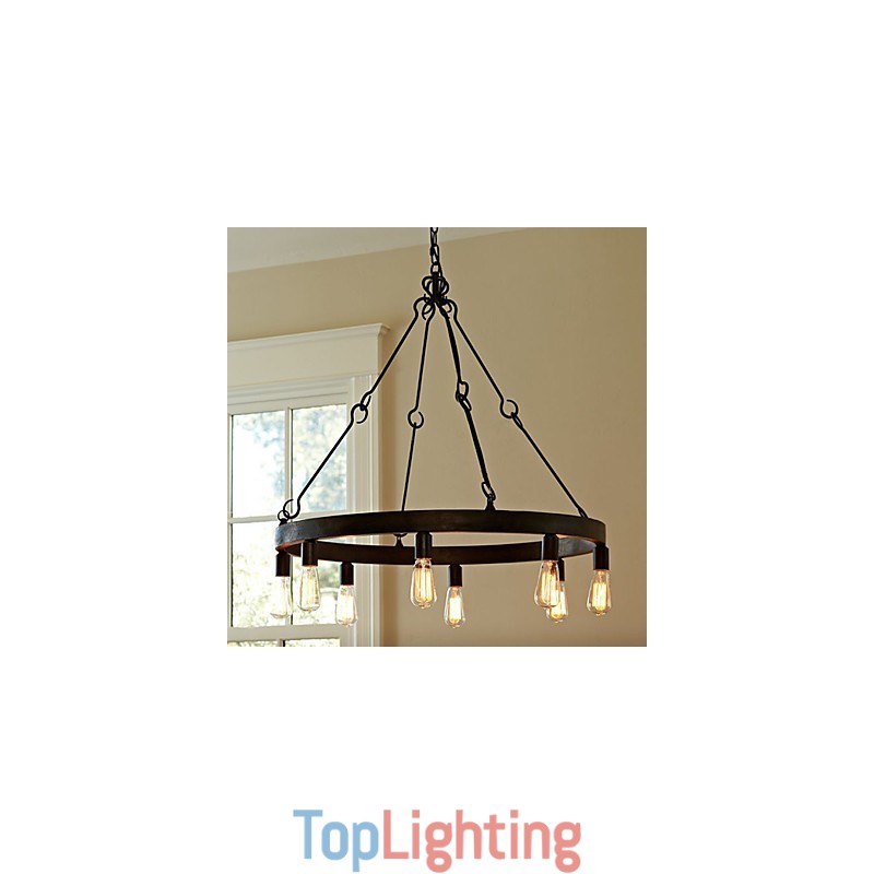 Retro Style Iron Pendent Light with 8 Lights