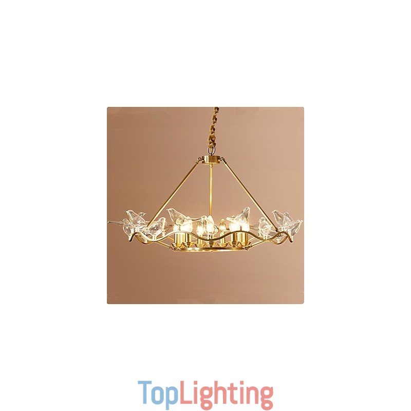 Modern Contemporary Brass Feature for Designers Metal Chandelier