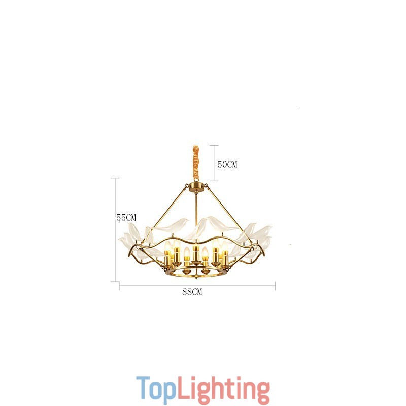 Modern Contemporary Brass Feature for Designers Metal Chandelier